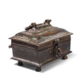 Brass Dhokra Work Money Box From Orissa - 19th Century