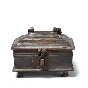Brass Dhokra Work Money Box From Orissa - 19th Century