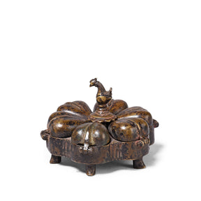 Brass Peacock Cosmetic Box From Rajasthan - 19th Century