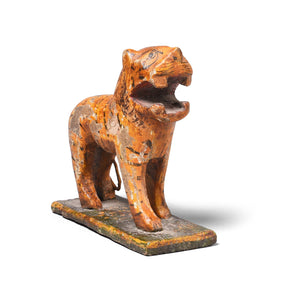 Polychromed Indian Tiger Figure From Gujarat - Ca 1920's