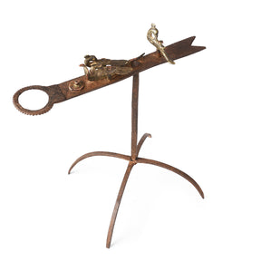 Wrought Iron Opium Retort From Rajasthan - 19th Century