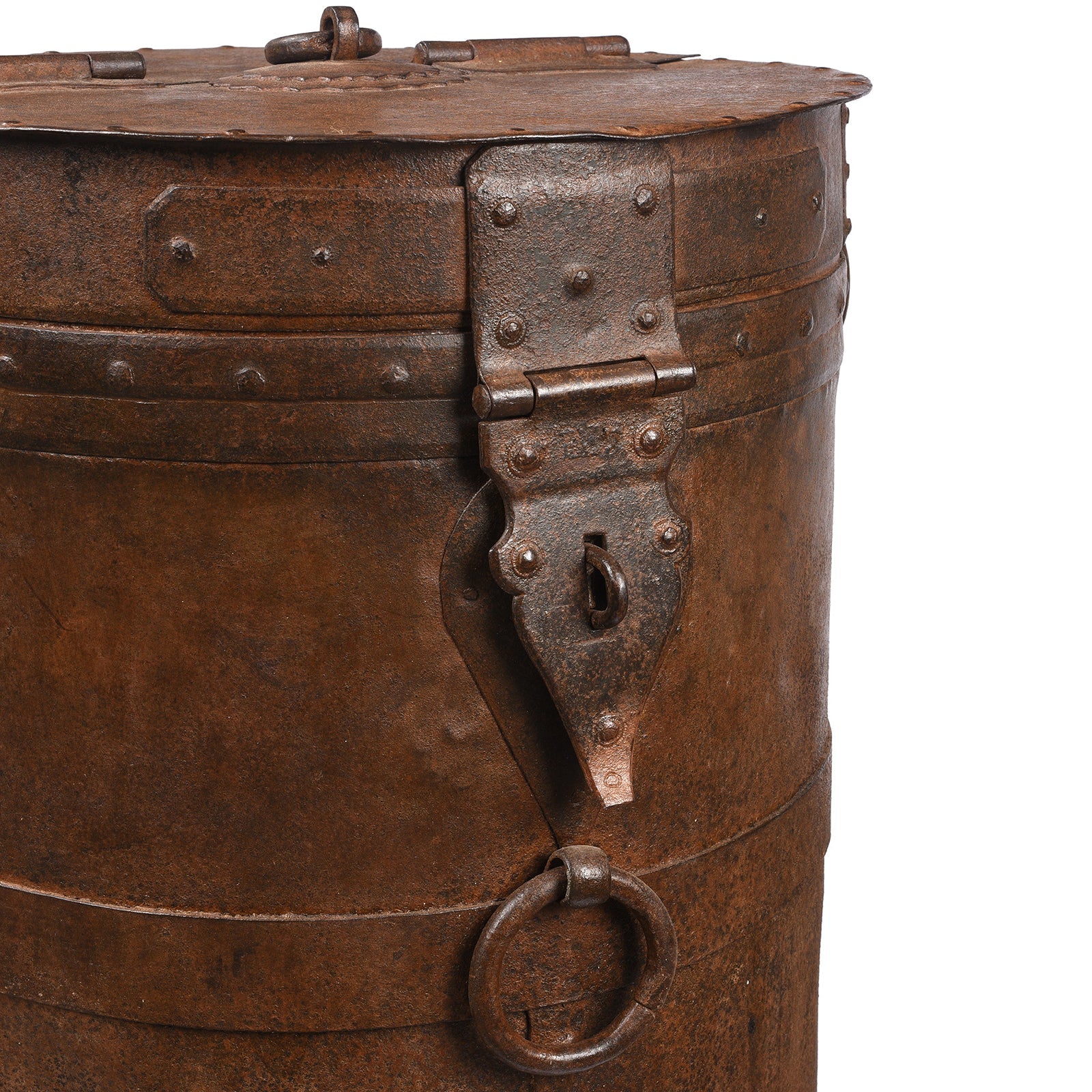 Iron Grain Storage Bin From Kutch - Ca 1920