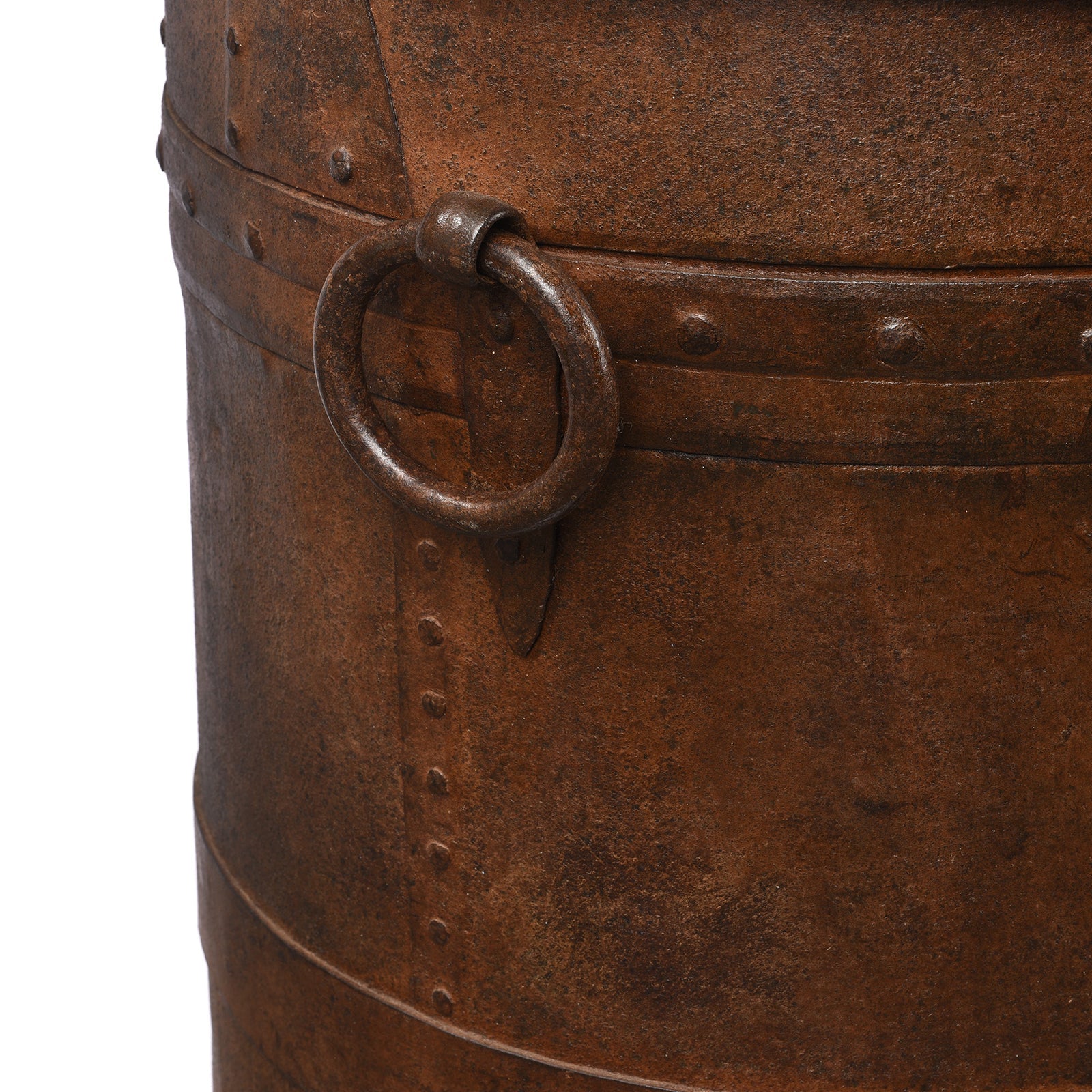Iron Grain Storage Bin From Kutch - Ca 1920