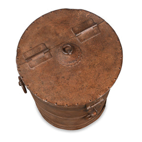 Iron Grain Storage Bin From Kutch - Ca 1920