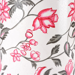 Indian Toleware Tea Caddy Table Lamp - Pink Chintz
