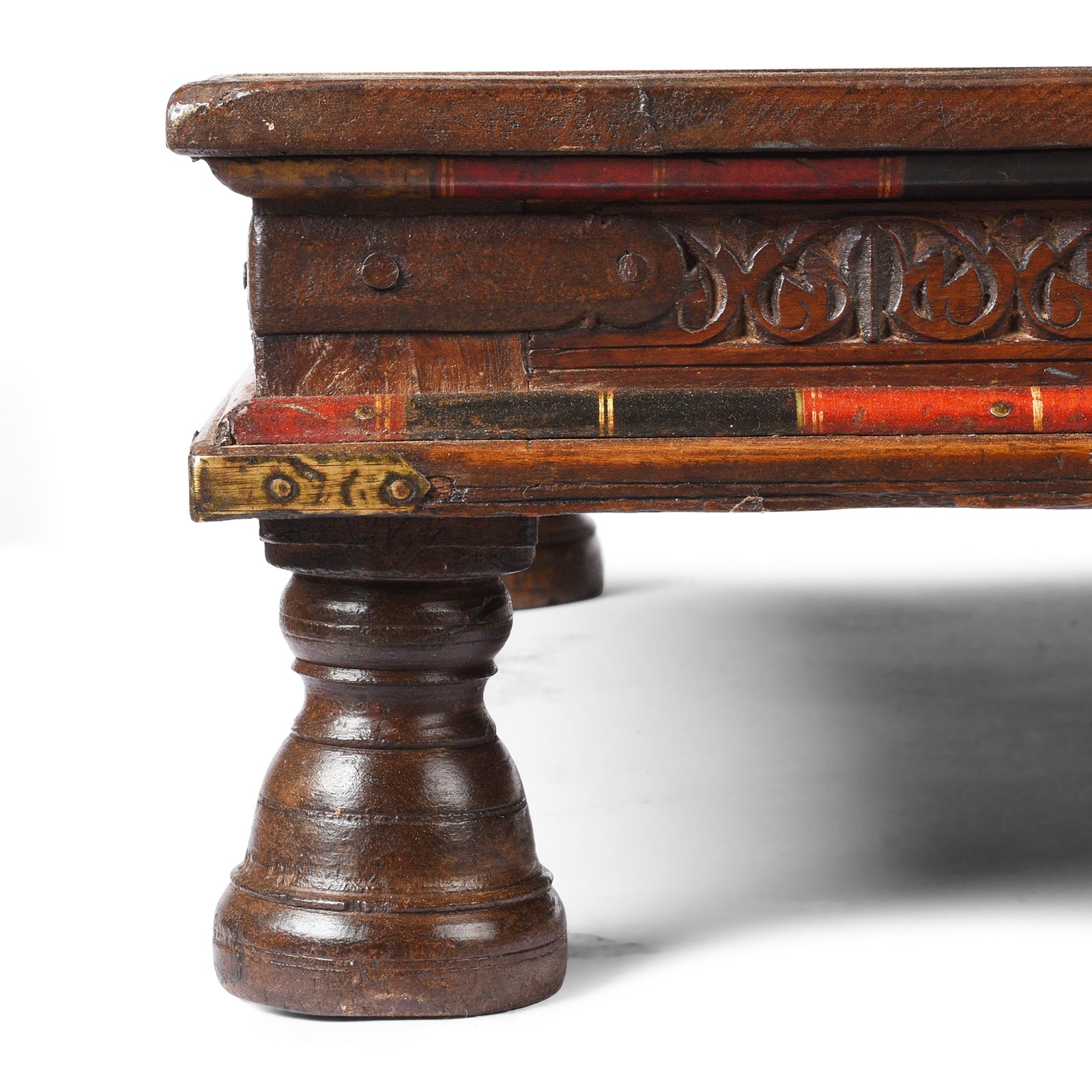 Square Bajot Low Table From Shekhawati - 19th Century