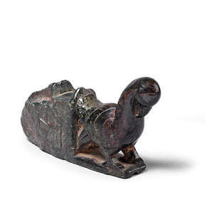 Soapstone Peacock Turban Hanger From Dungarpur - 19th Century
