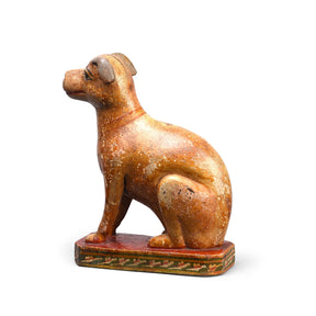 Polychrome Indian Dog Figure From Surat - Ca 1920