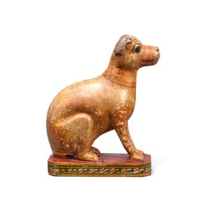 Polychrome Indian Dog Figure From Surat - Ca 1920