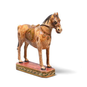 Polychromed Indian Horse Figure From Surat - Ca 1920