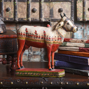 Polychromed Indian Nandi Cow Figure From Surat - Ca 1900