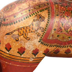 Polychrome Indian Horse Figure From Surat - 19th Century