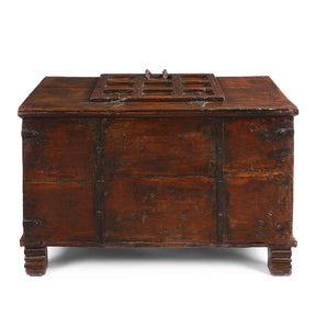 Iron Bound Teak Chest From Gujarat - 19th Century