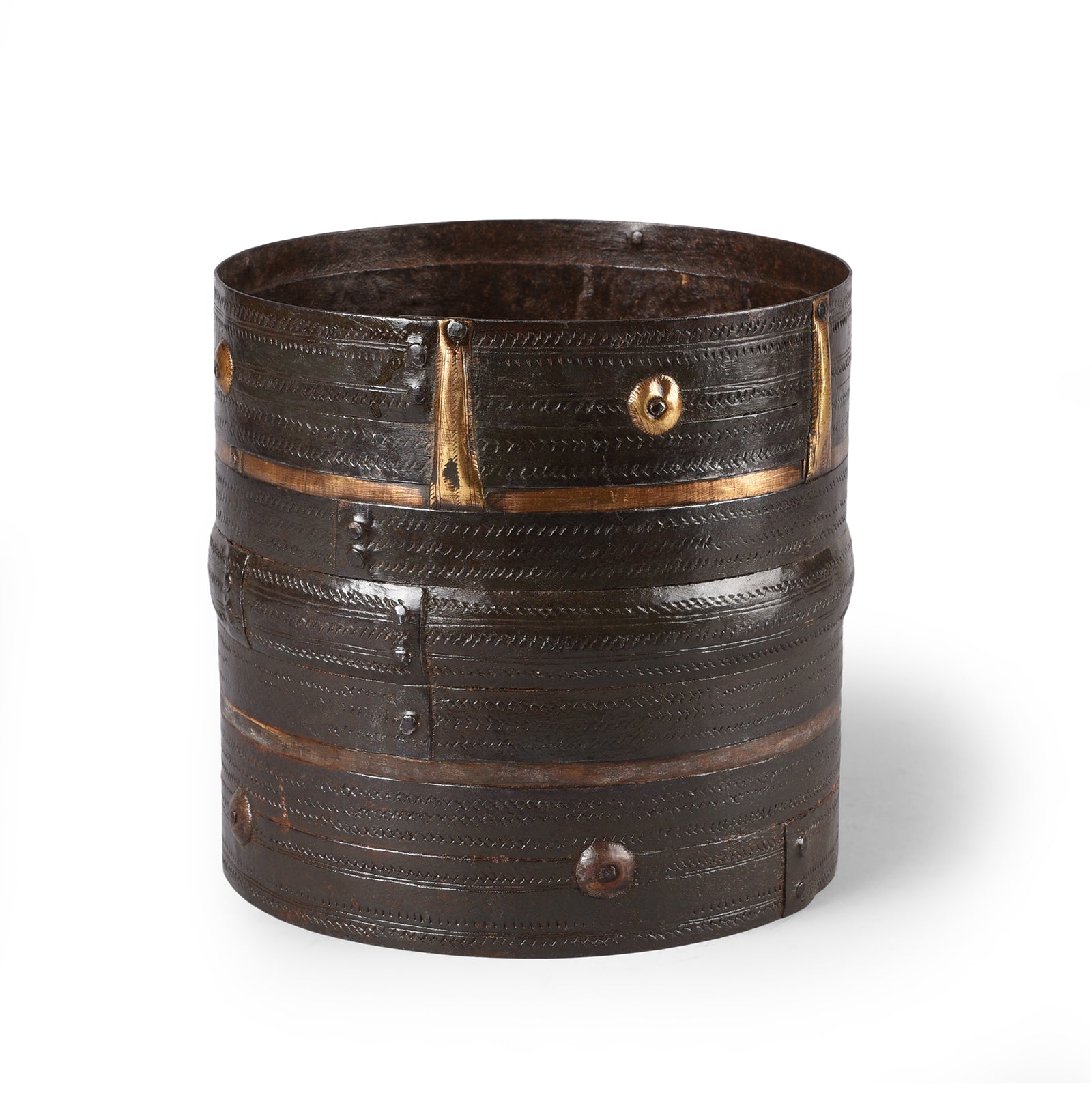 Iron & Brass South Indian Grain Measure - 19th Century