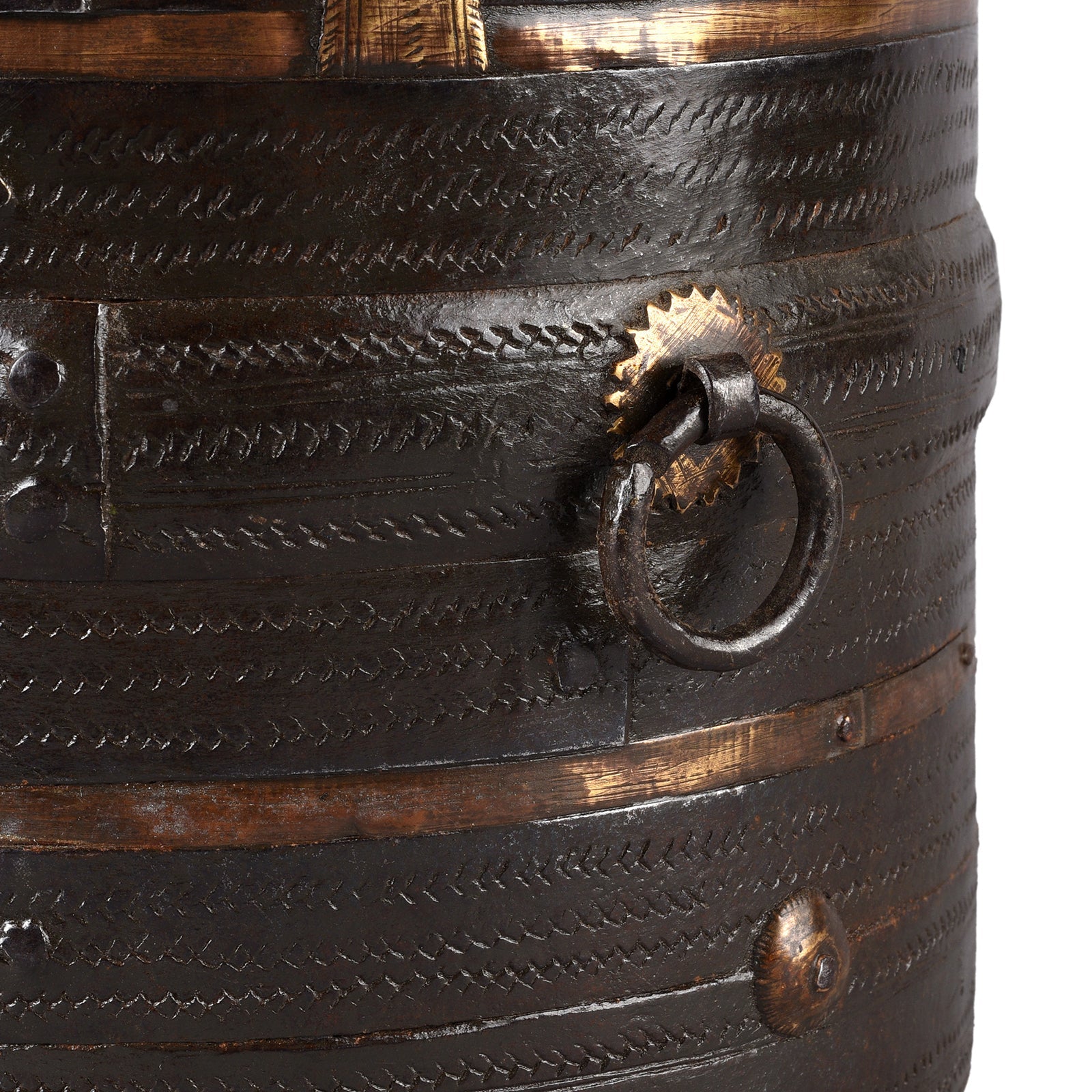 Iron & Brass South Indian Grain Measure - 19th Century