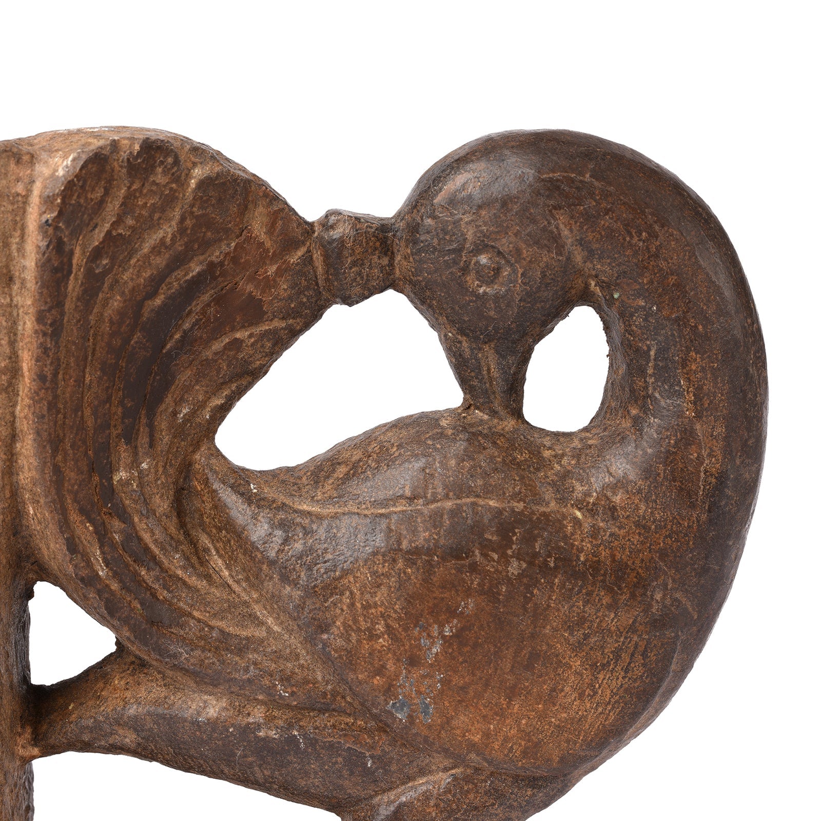 Stone Peacock Khunti Turban Hanger From Dungarpur - 19th Century