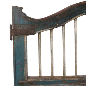 Painted Teak Dog Gate From Gujarat - 19th Century