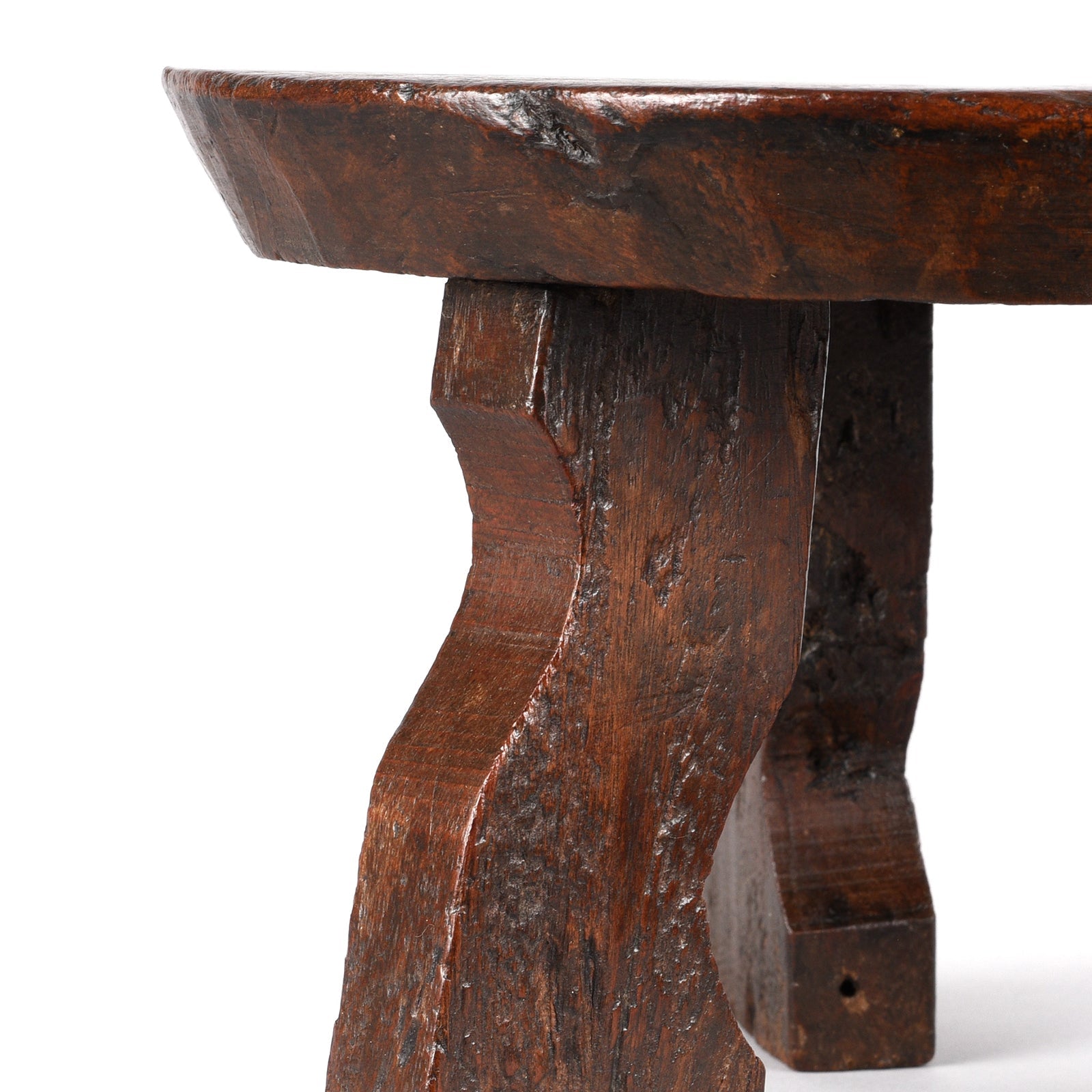 Old Wood Stool From Himachal Pradesh - Ca 1930