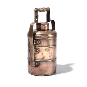 3 Tier Brass Tiffin Box - Ca 1900
