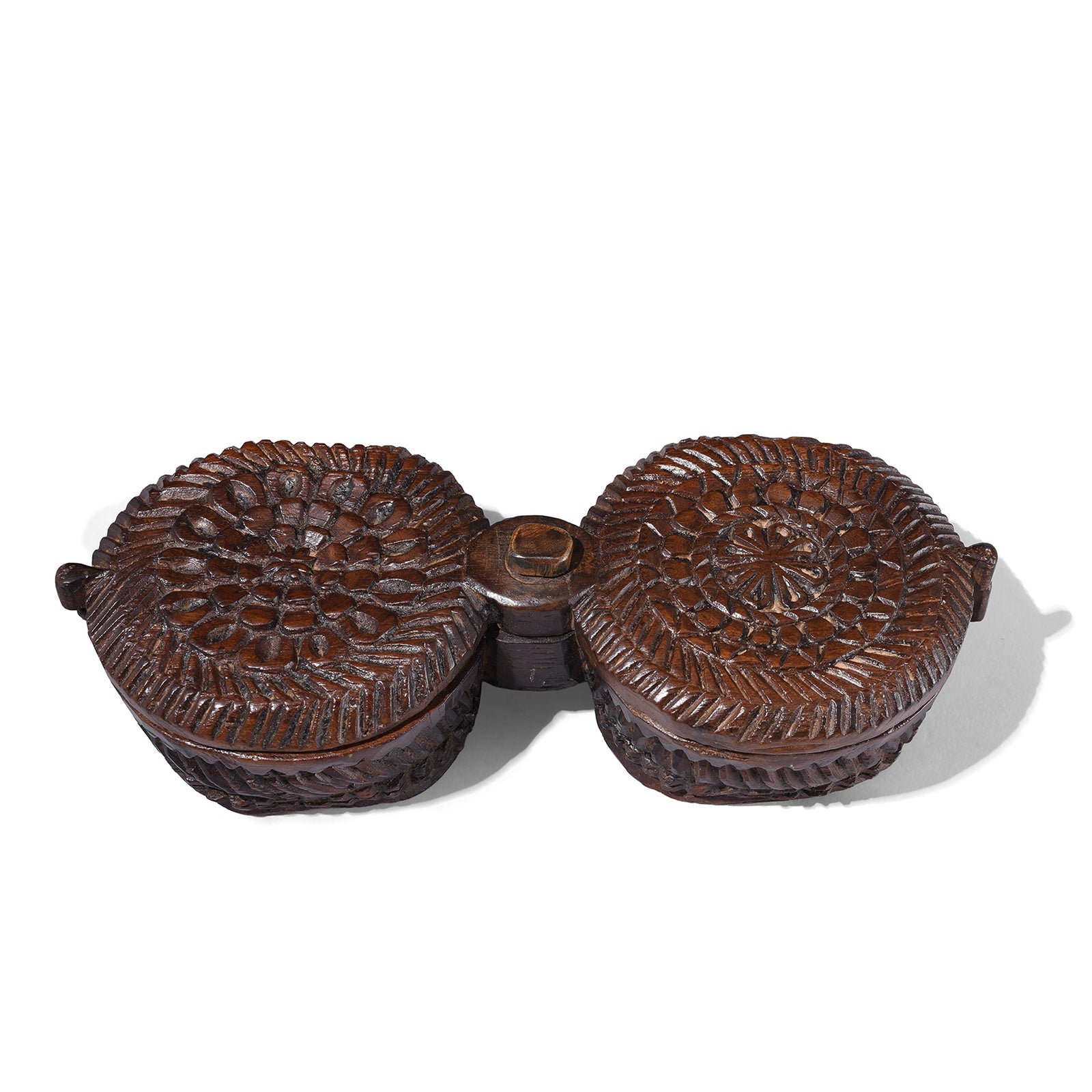 Carved Masala Box From Rajasthan - 19th Century