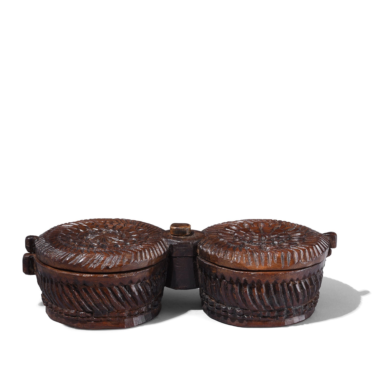 Carved Masala Box From Rajasthan - 19th Century