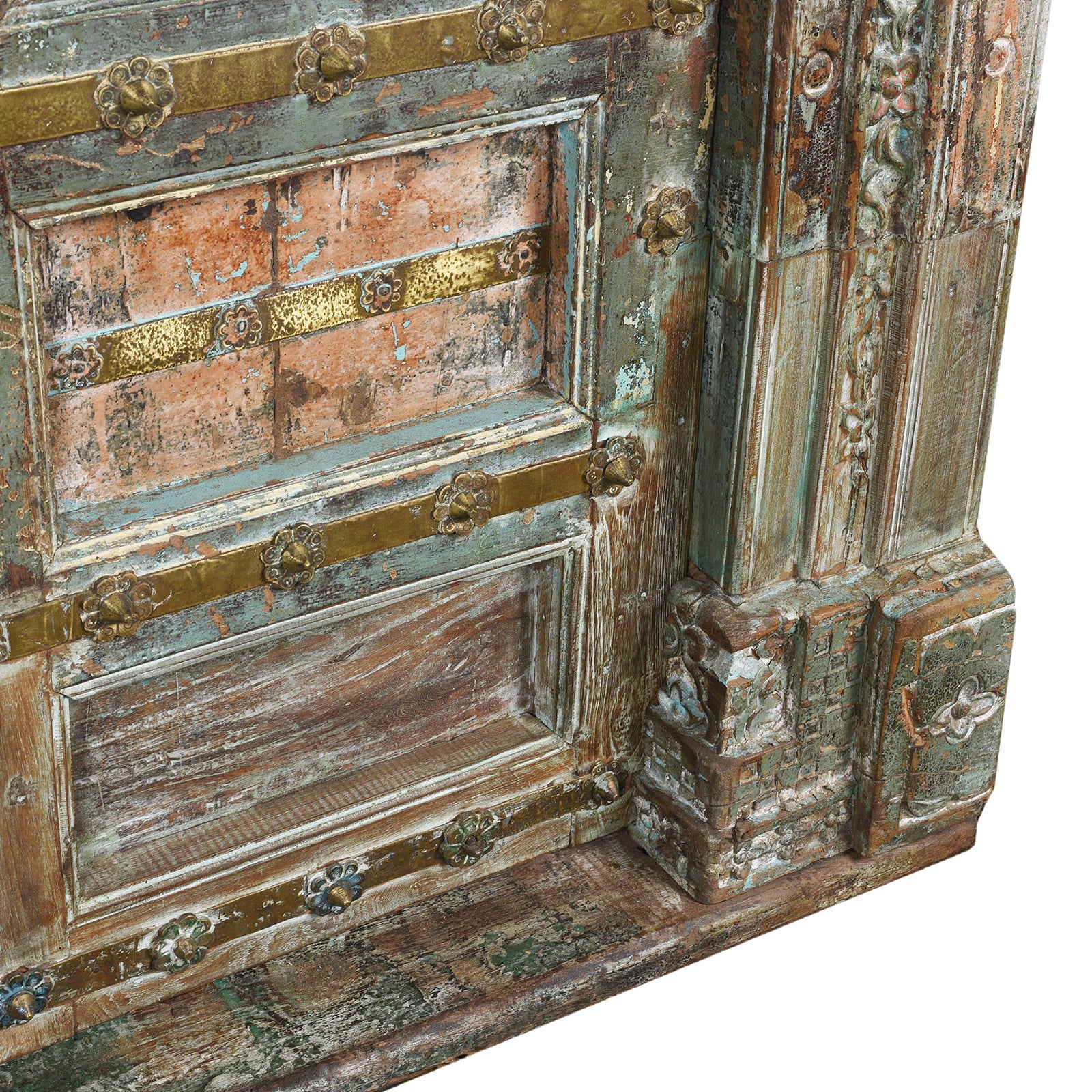 Brass Studded Door & Frame From Kutch - 19th Century