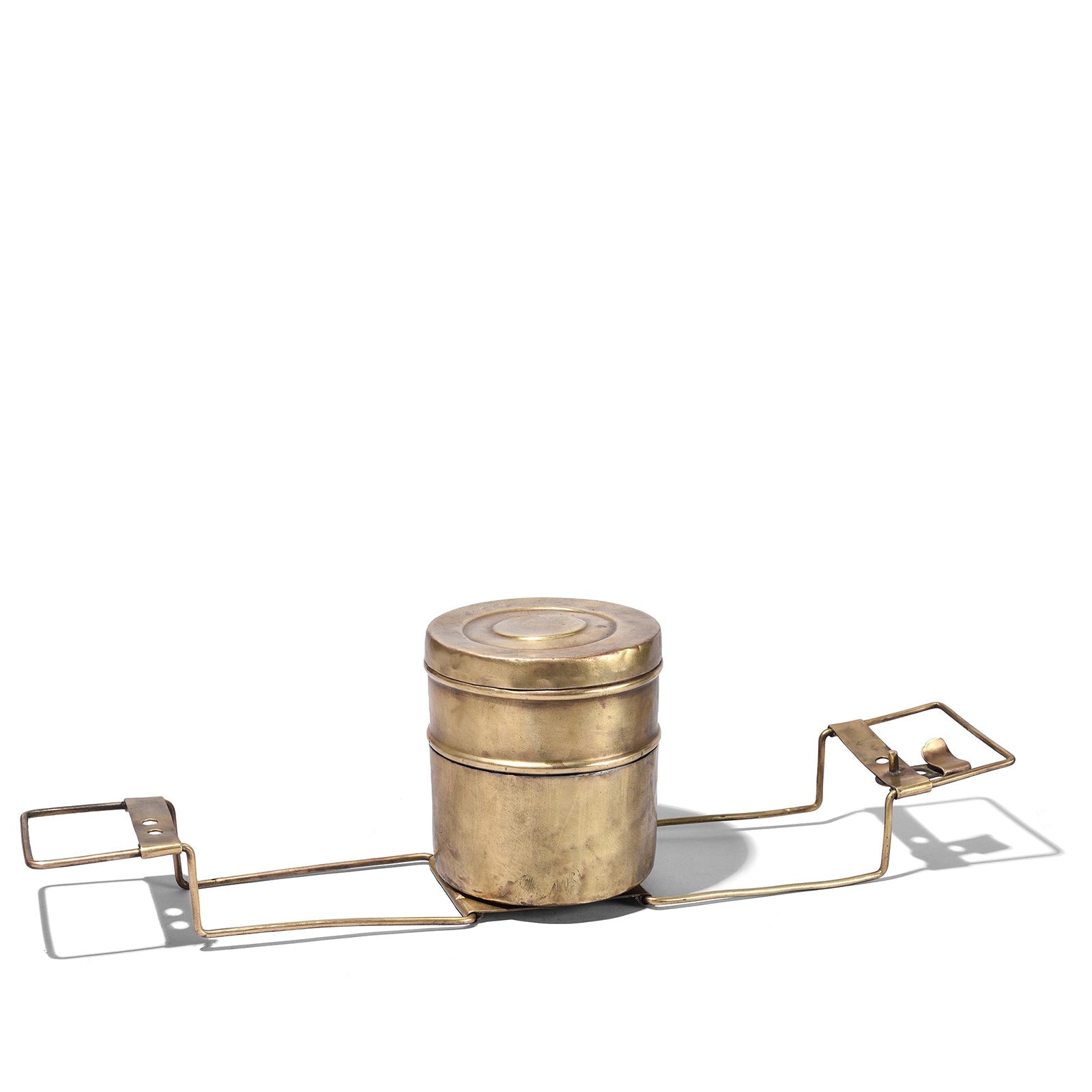 2 Tier Brass Tiffin Box - Ca 1920
