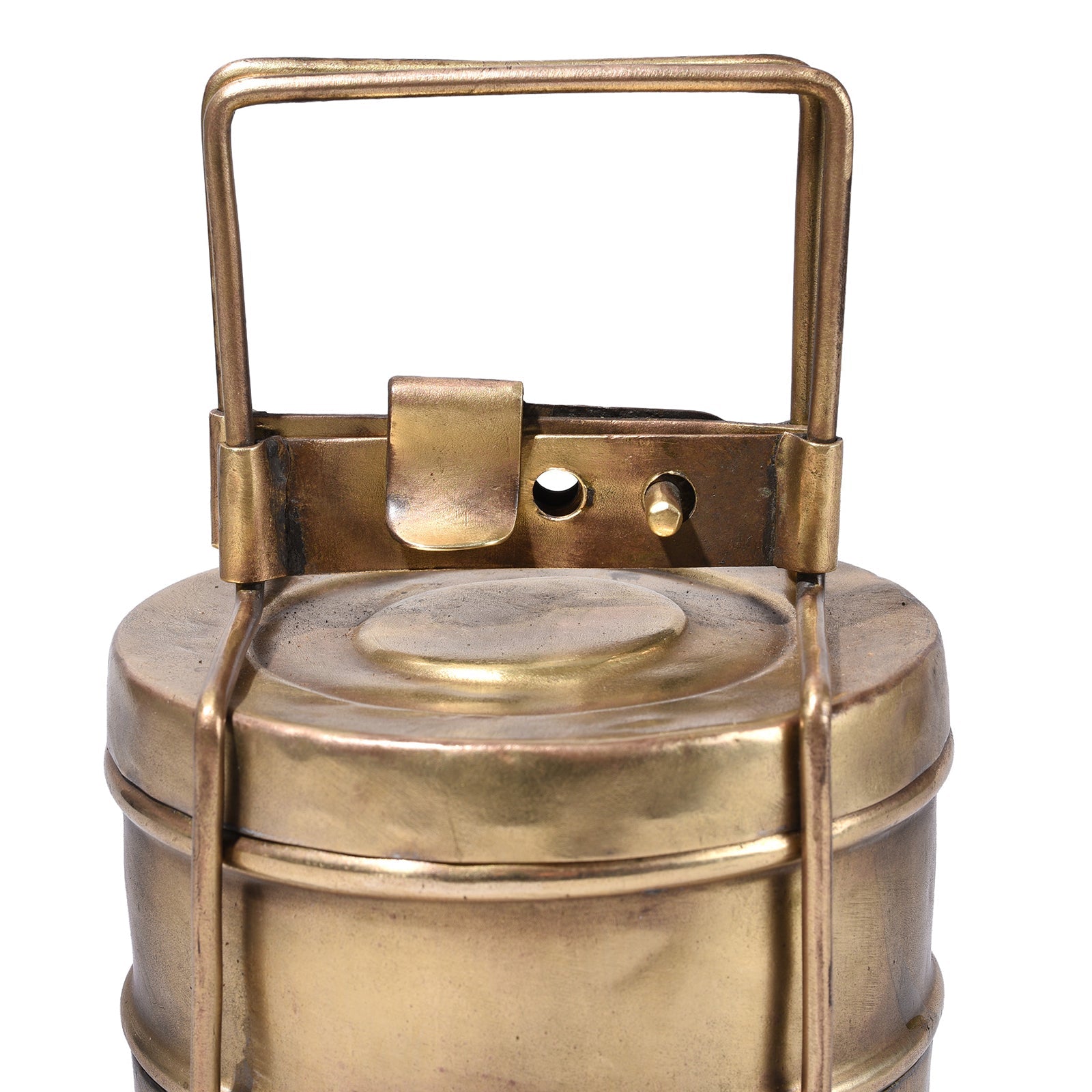 2 Tier Brass Tiffin Box - Ca 1920