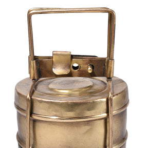 2 Tier Brass Tiffin Box - Ca 1920