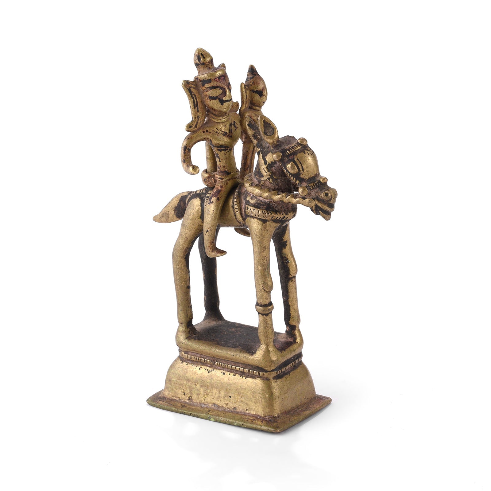 Brass Horse & Khandoba From The Deccan - 19th Century