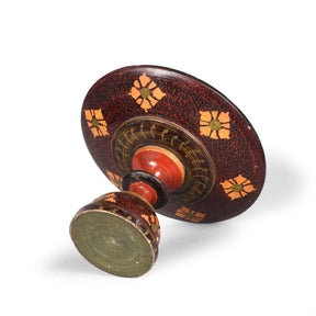 Old Scratchwork Lacquer Stand From Sindh - Ca 1920