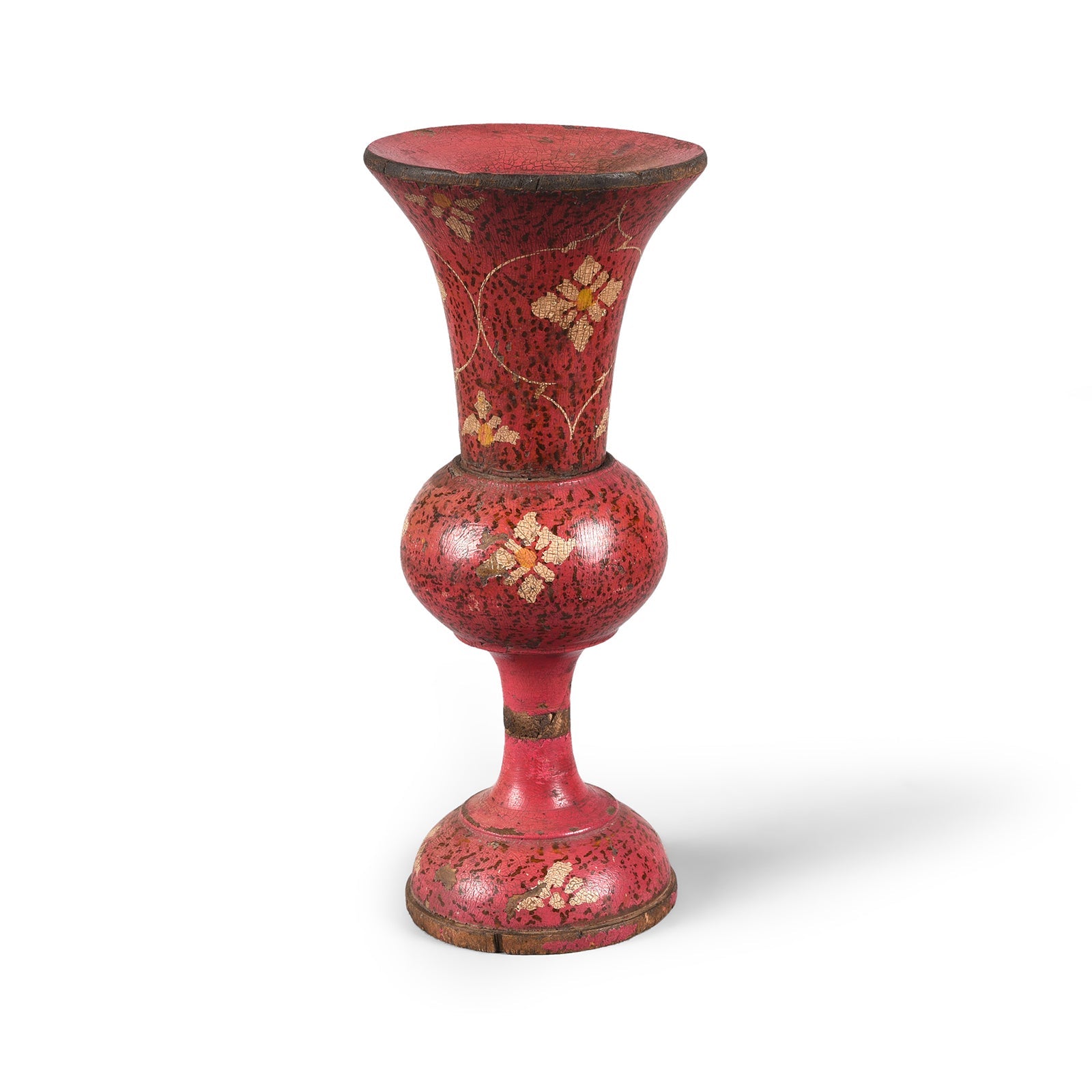 Turned Lacquer Vase From Sindh - Ca 1940