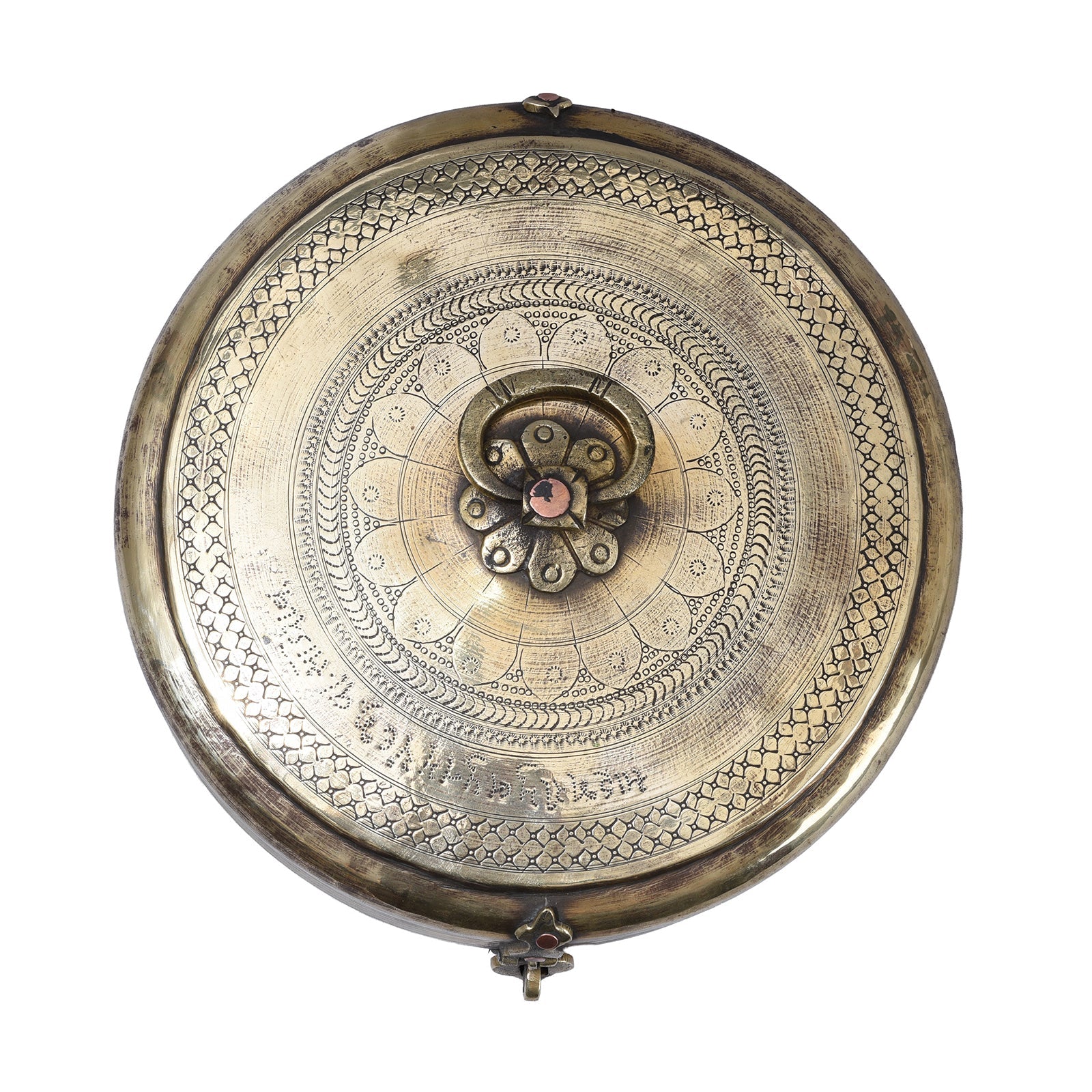 Engraved Brass Chapati Box - Ca 1900