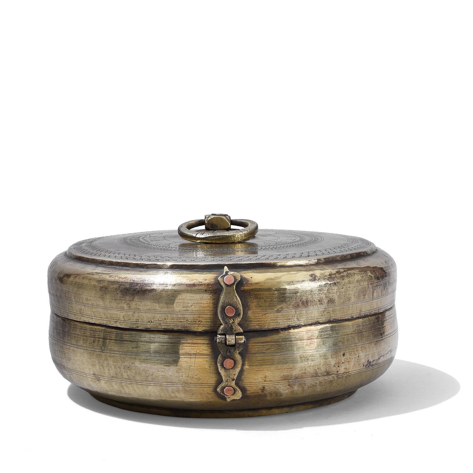 Engraved Brass Chapati Box - Ca 1900
