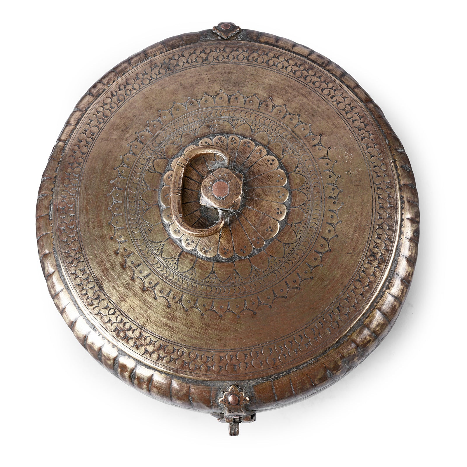 Indian Brass Chapati Box - 19th Century