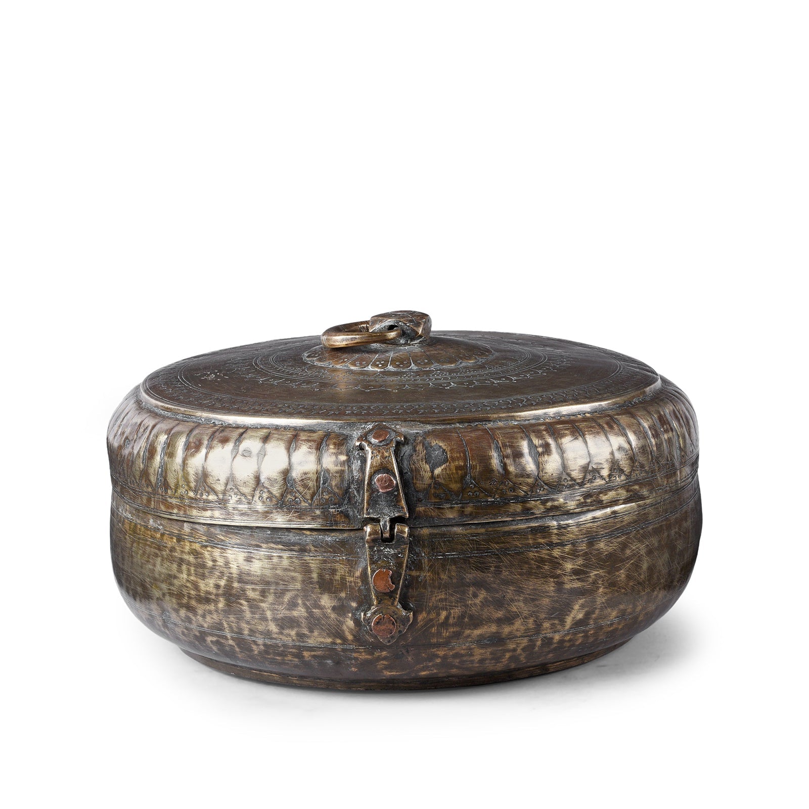 Indian Brass Chapati Box - 19th Century