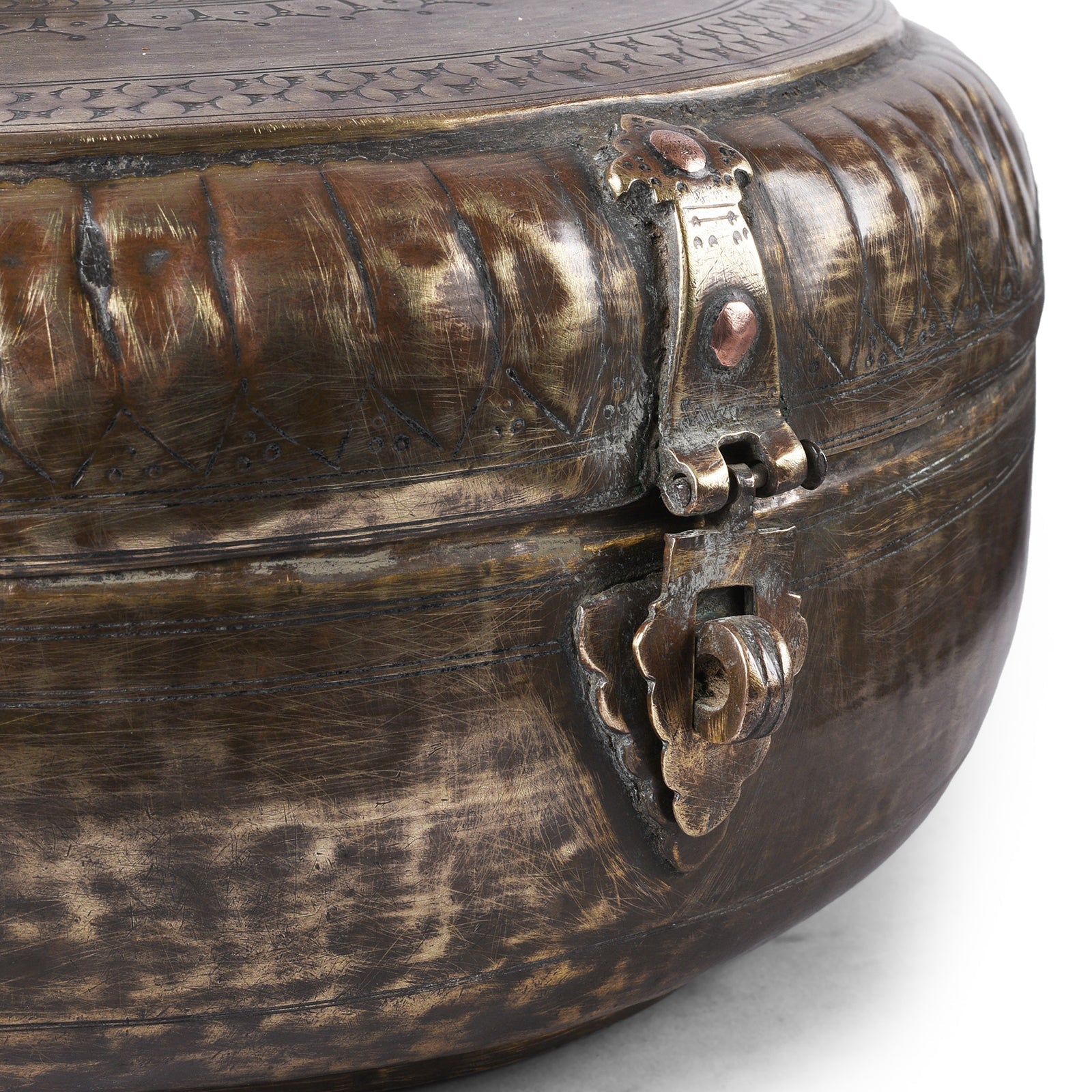 Indian Brass Chapati Box - 19th Century