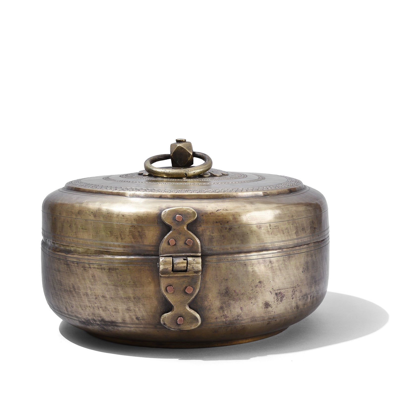 Exceptionally Good Brass Chapati Box - 19th Century