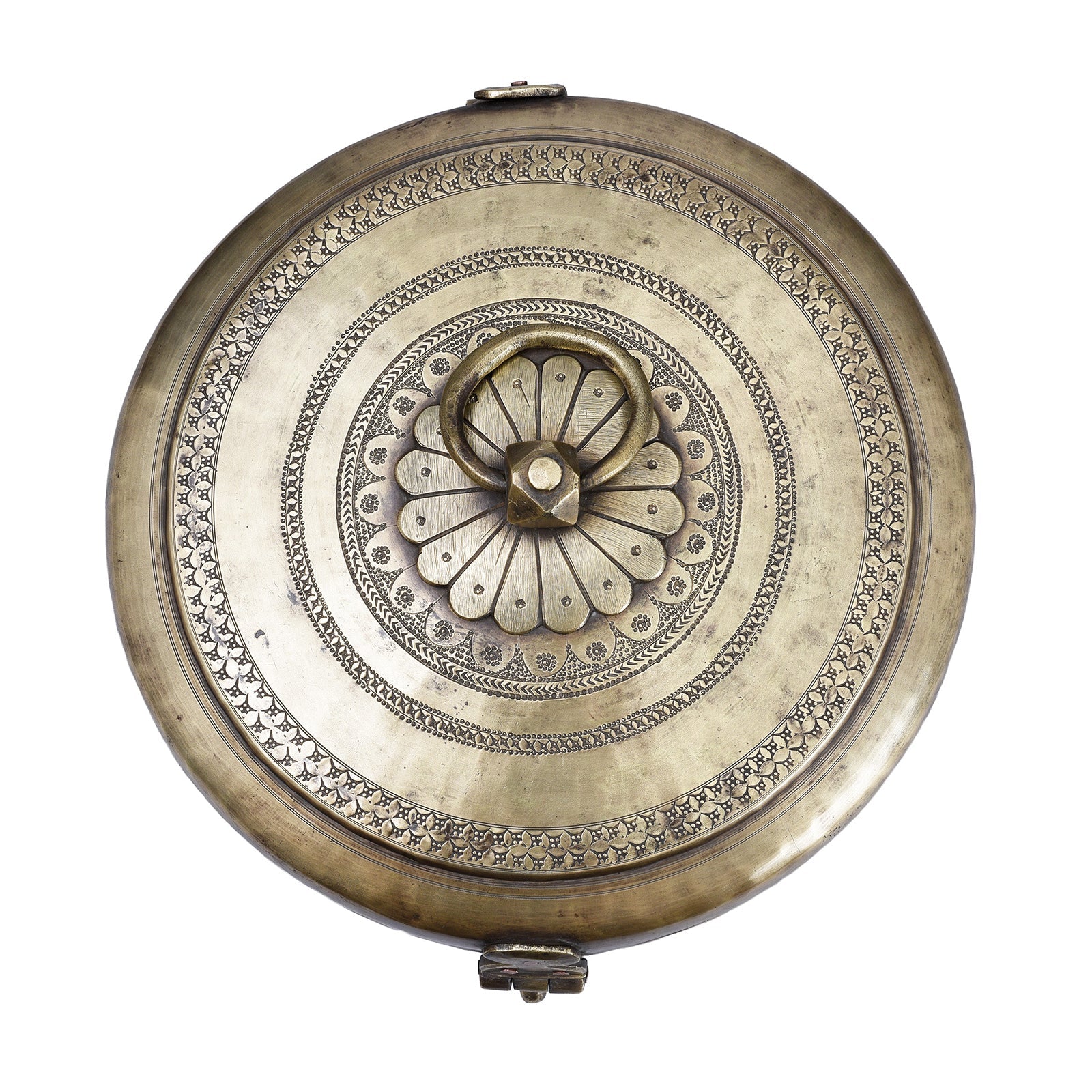 Exceptionally Good Brass Chapati Box - 19th Century