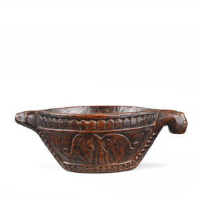 Carved Marwari Kharal (Opium Grinder) - 19th Century