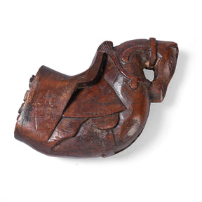 Carved Teak Horse Peg From Gujarat - 19th Century