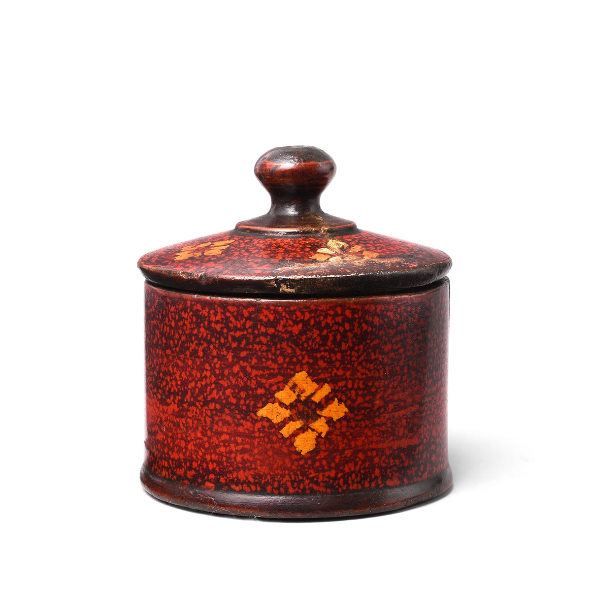 Vintage Lacquer Pot From India - Early 20th Century