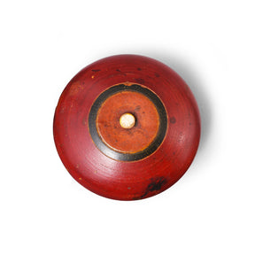 Red Lacquer Pot From Uttar Pradesh - Early 20th Century