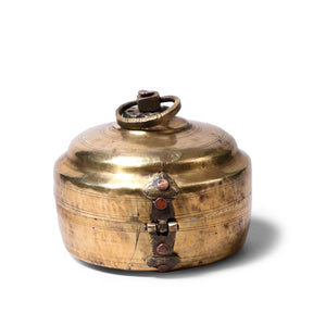 Indian Brass Chapati Box - Ca 1920