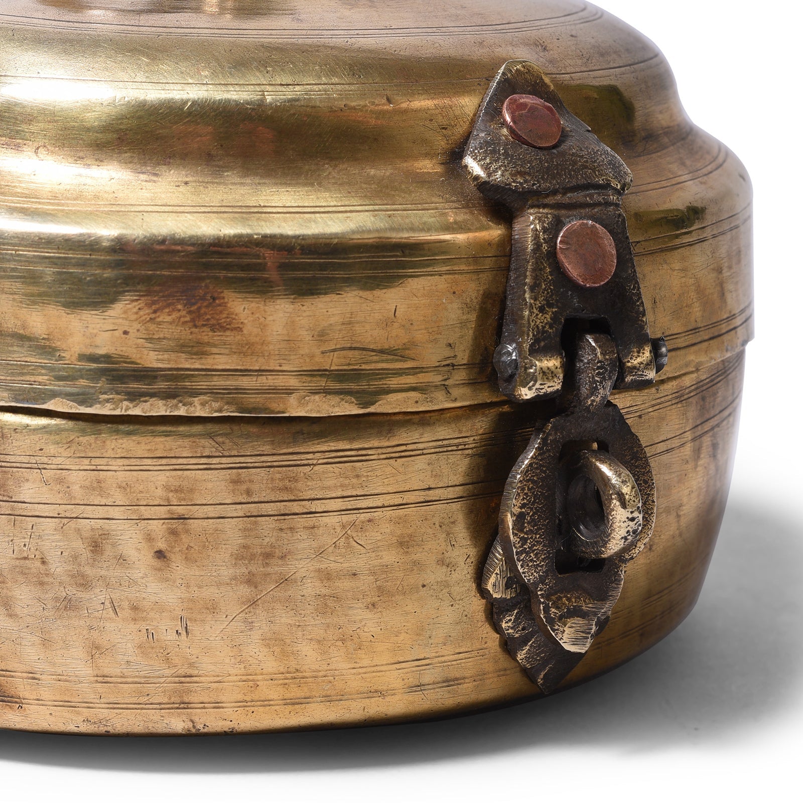 Indian Brass Chapati Box - Ca 1920