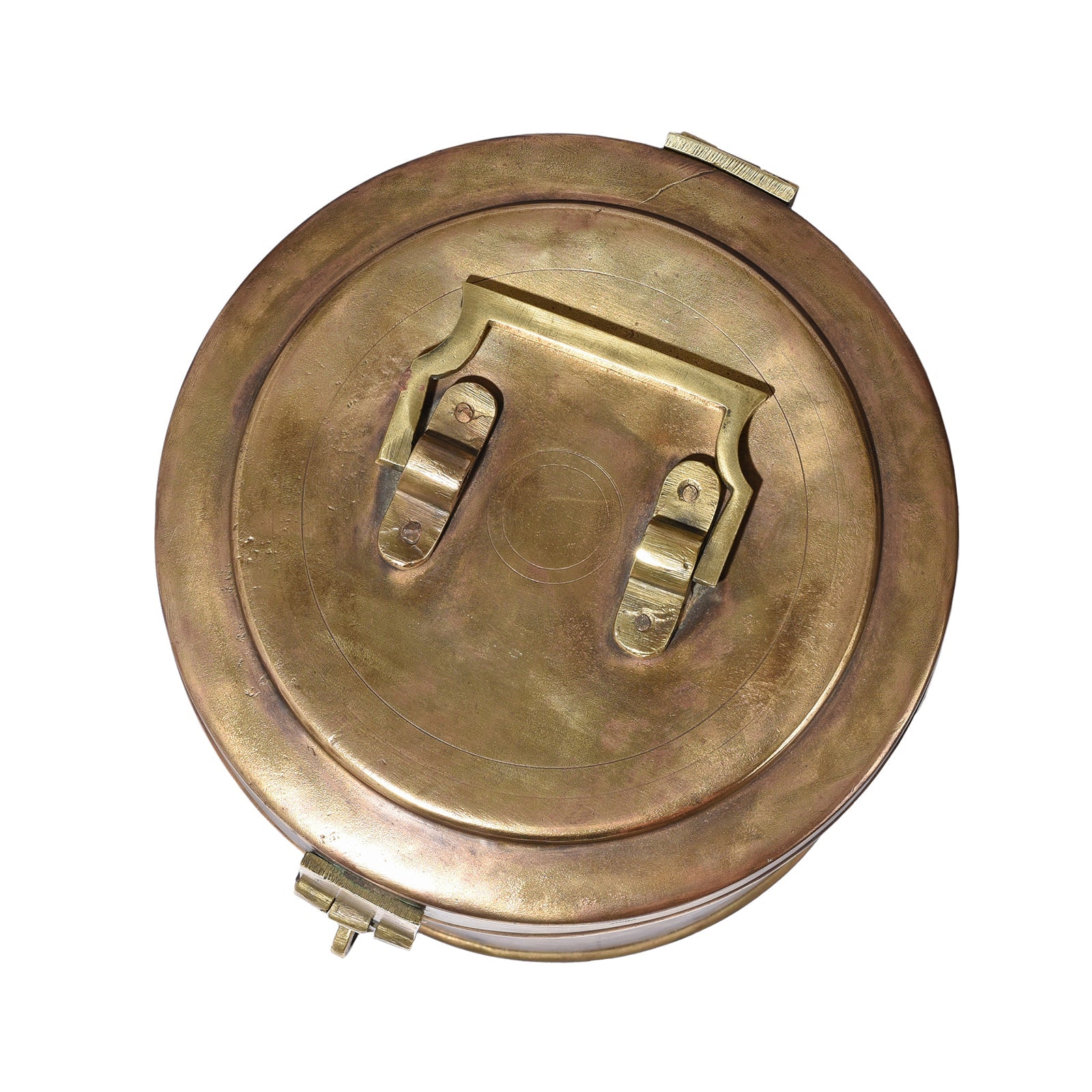 Vintage Indian Brass Food Caddy - Ca 1920