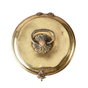 Vintage Indian Brass Food Caddy From Bombay - Ca 1920