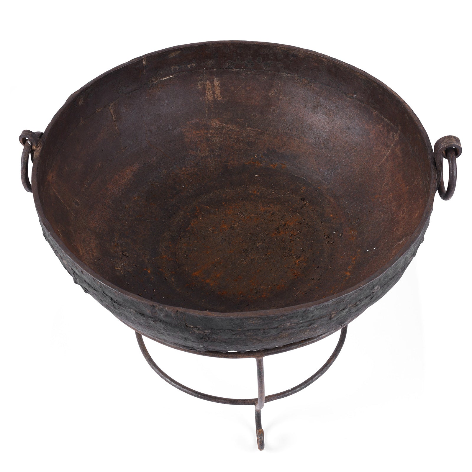Old Kadai Fire Bowl On Stand - Ca 1920 - 70cm