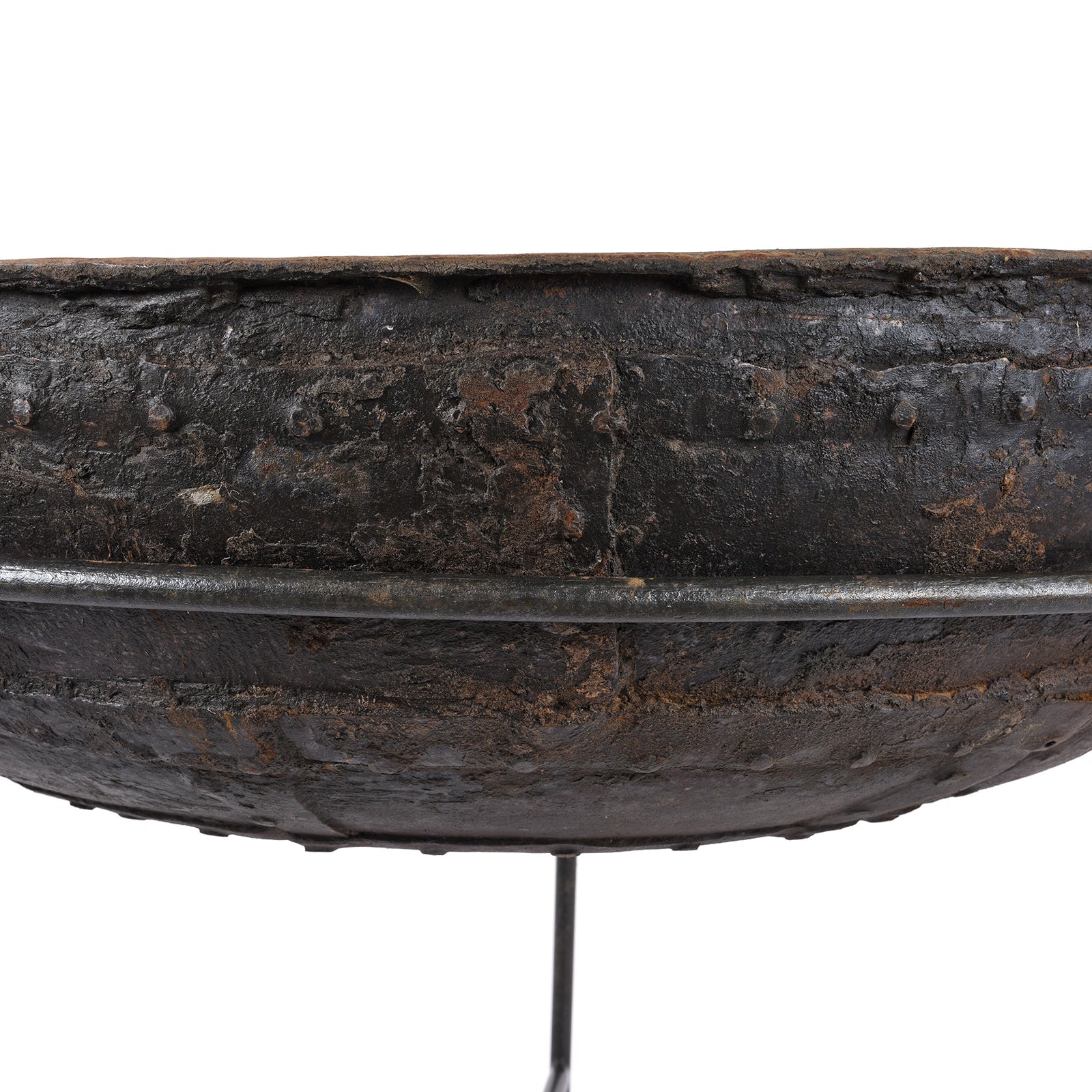 Old Kadai Fire Bowl on Stand - Ca 1920 - 88cm