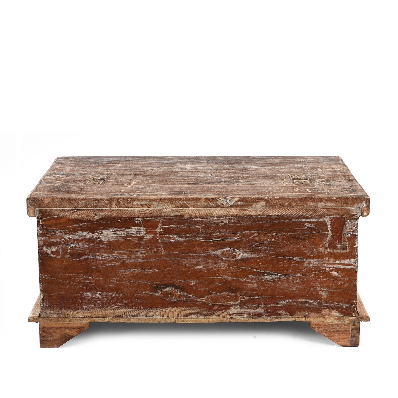 Carved Blanket Chest Made From Reclaimed Teak
